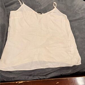 Women's White Spaghetti Strap Top